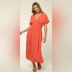O’Neill Cecile Maxi Summer Dress in Orange